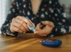 Diabetes checking blood sugar during COVID-19